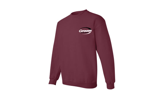 Groom Construction Crewneck Sweatshirt - Maroon - 5KounT