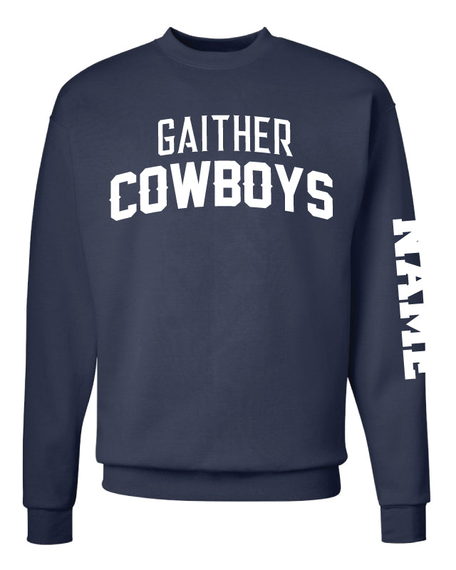 Gaither HS Cowboys Wrestling Crewneck Sweatshirt - Navy - 5KounT