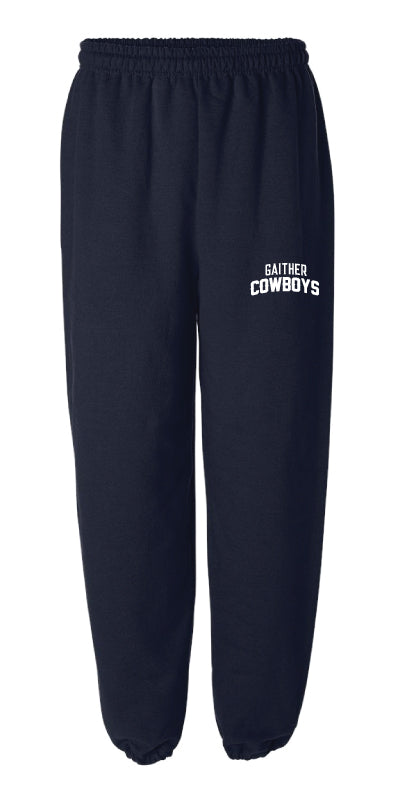 Gaither HS Cowboys Wrestling Cotton Sweatpants - Navy - 5KounT