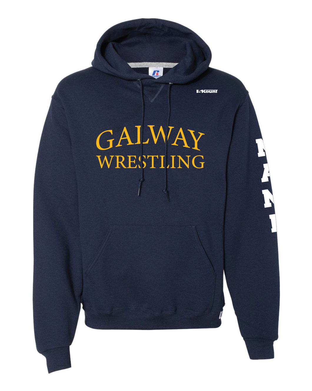 Galway Wrestling Russell Athletic Cotton Hoodie - Navy - 5KounT2018