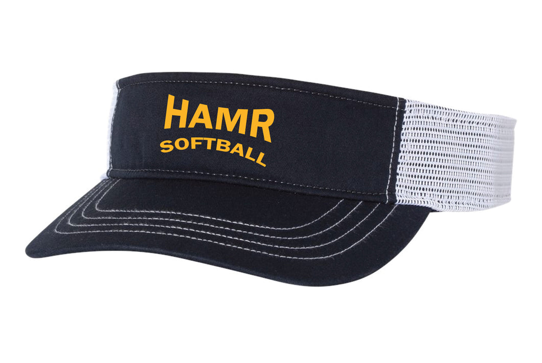 HAMR Softball Visor Hat - Navy - 5KounT2018