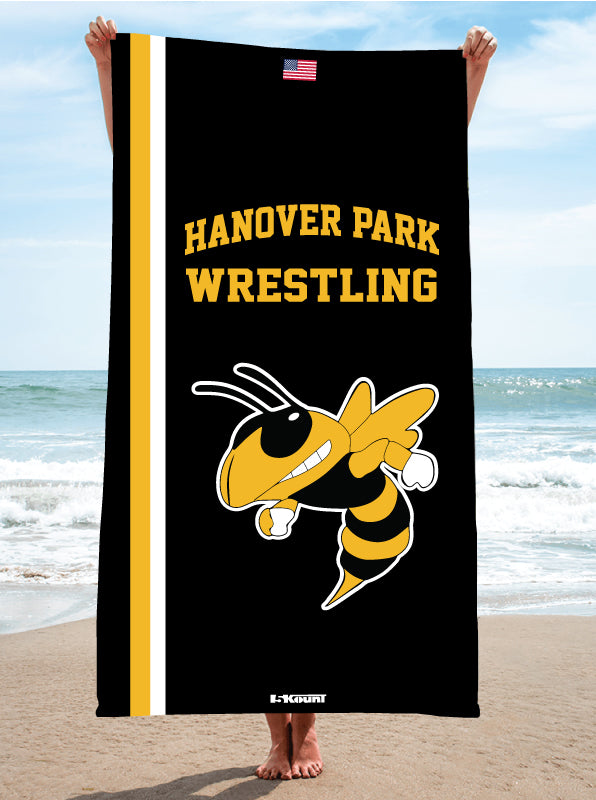 Hanover Park Wrestling Club  Sublimated Beach Towel - 5KounT2018