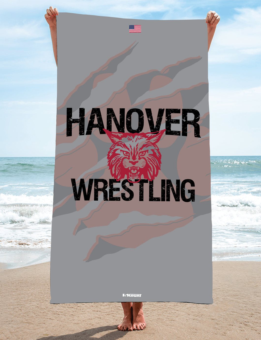 Hanover Township Wrestling Sublimated Beach Towel - 5KounT2018