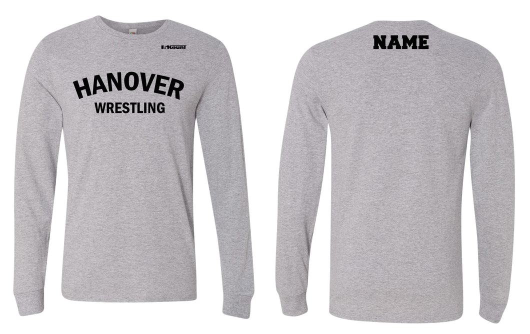 Hanover Township Wrestling Cotton Long Sleeve - Grey - 5KounT2018