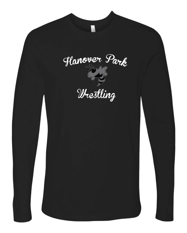 Hanover Park Youth Wrestling Long Sleeve Cotton Crew - Black - 5KounT