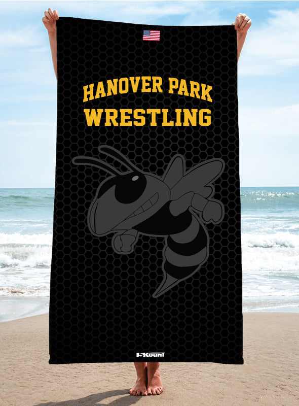 Hanover Park Youth Wrestling Sublimated Beach Towel - 5KounT2018