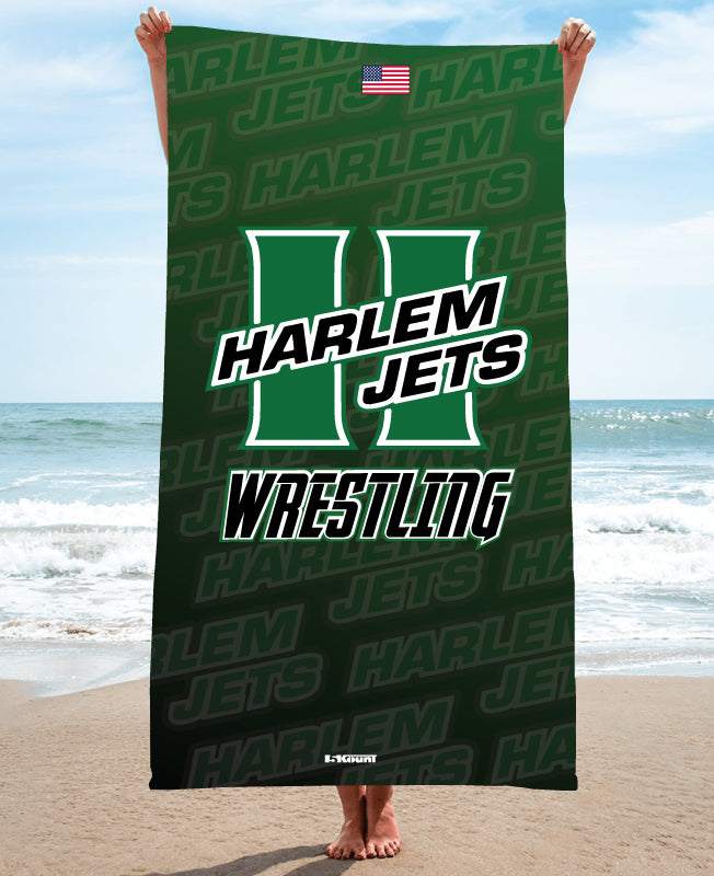 Harlem Jets Wrestling Sublimated Beach Towel - 5KounT2018