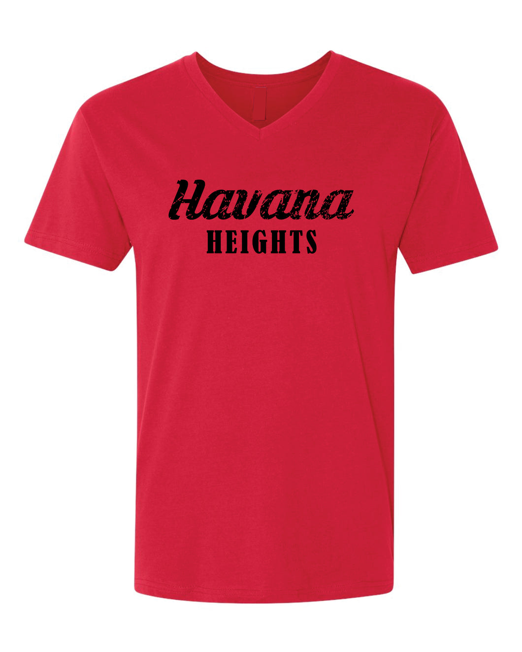 Havana Heights Cotton Short Sleeve V - Red - 5KounT2018