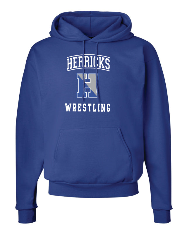 Herricks Wrestling Cotton Hoodie - Royal - 5KounT
