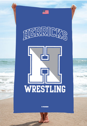 Herricks Wrestling Sublimated Beach Towel - 5KounT2018