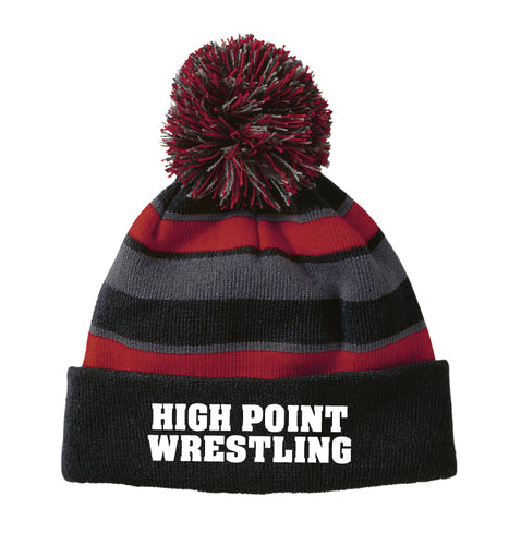 High Point HS wrestling Pom Beanie - Black - 5KounT