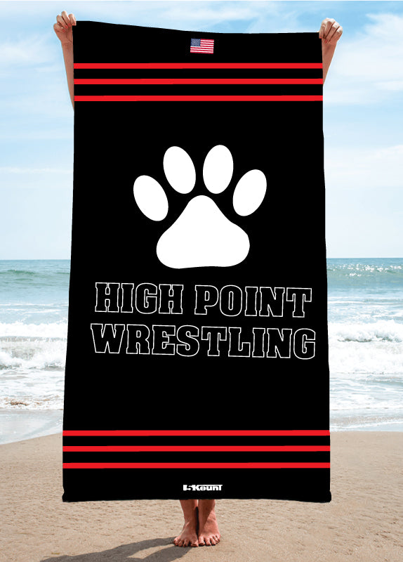 High Point HS wrestling Sublimated Beach Towel - 5KounT2018