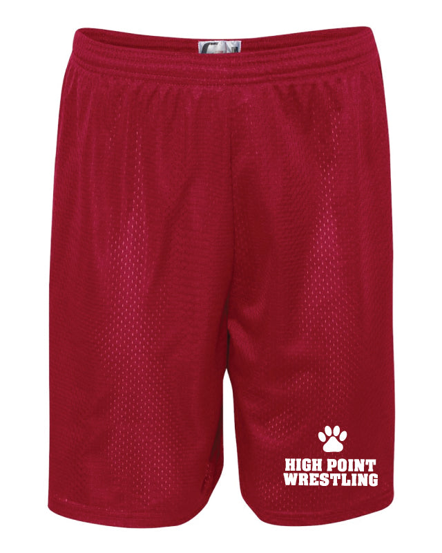 High Point HS wrestling Tech Shorts - Red - 5KounT