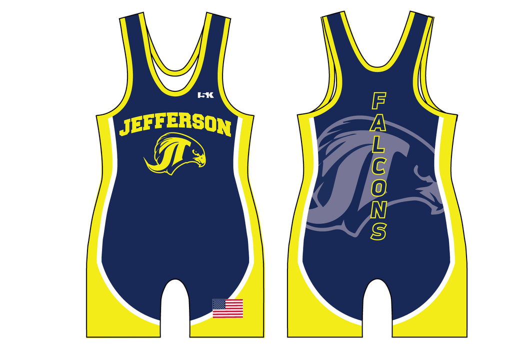 Jefferson Falcons Wrestling Sublimated Men's Singlet - 5KounT