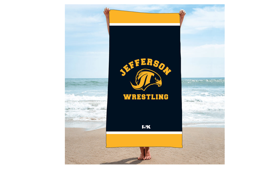 Jefferson Falcons Wrestling Sublimated Beach Towel