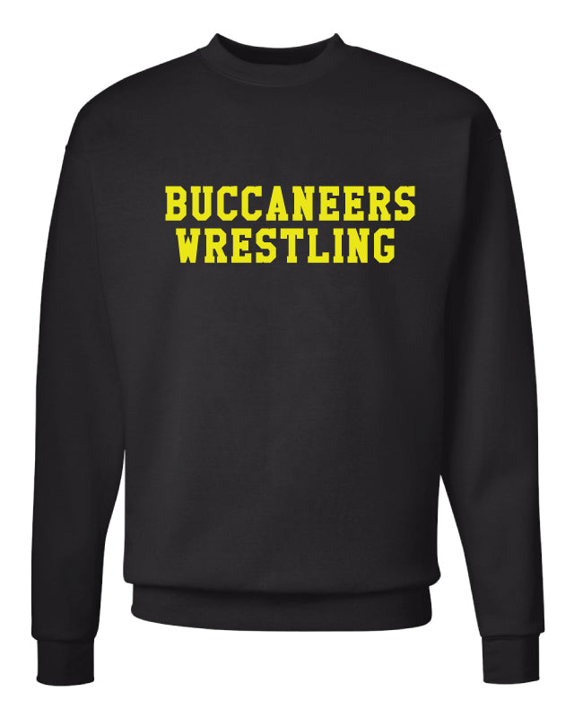 Jack Britt High School Wrestling Crewneck Sweatshirt - Black - 5KounT