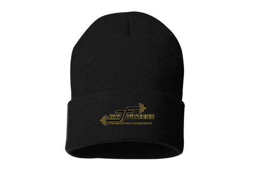 Jay Fitness Knit Beanie - Black - Design 1