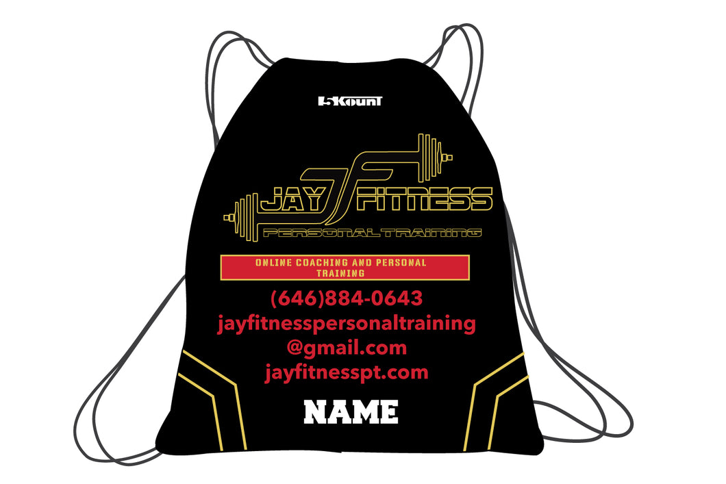 Jay Fitness Sublimated Drawstring Bag Design 1