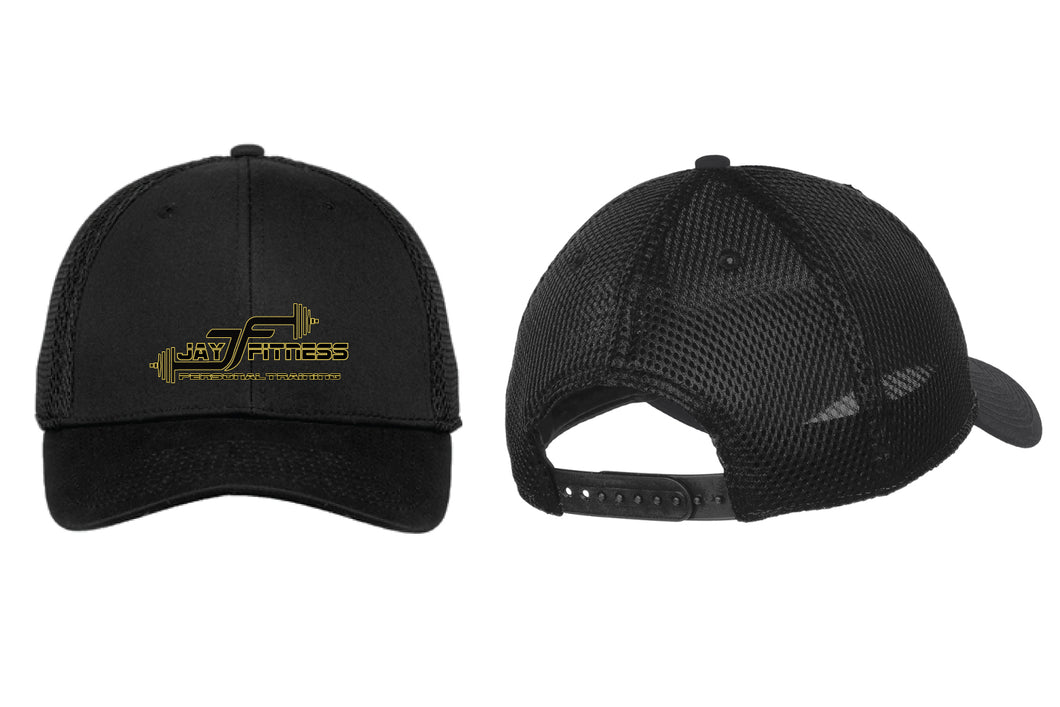 Jay Fitness Unisex Adjustable New Era Cap - Black Design 1