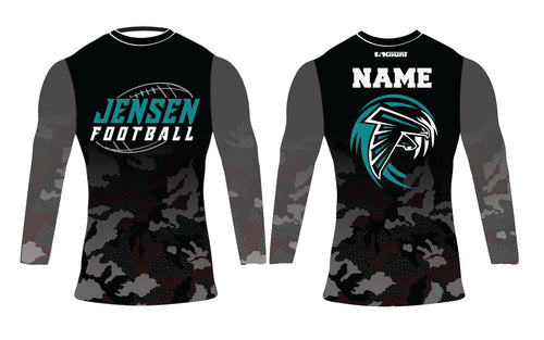 Jensen Beach Falcons Football Sublimated Long Compression Shirt - 5KounT2018