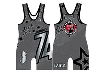 Jersey 74 Wrestling School Sublimated Men's Singlet - Elite Gray - 5KounT