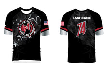 Jersey 74 Wrestling School Sublimated Fight Shirt - Black - 5KounT
