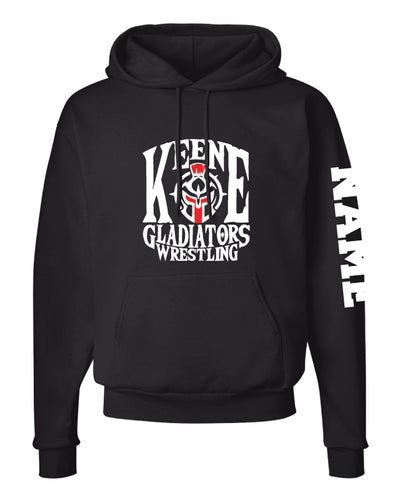 Keene Gladiators Wrestling Cotton Hoodie - Black - 5KounT