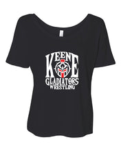 Keene Gladiators Wrestling Women's Slouchy Tee - Black - 5KounT