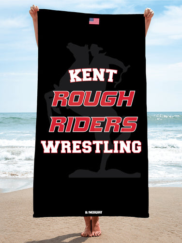 Kent Roosevlt HS Wrestling Sublimated Beach Towel - 5KounT2018