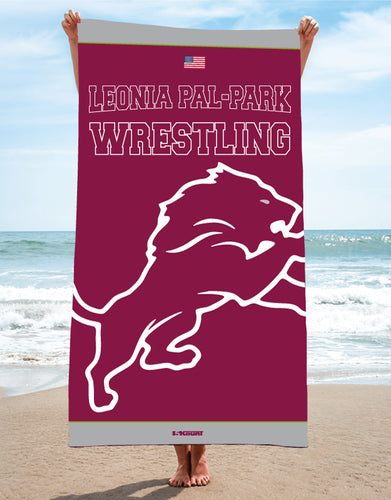 Leonia Wrestling Sublimated Beach Towel - 5KounT2018