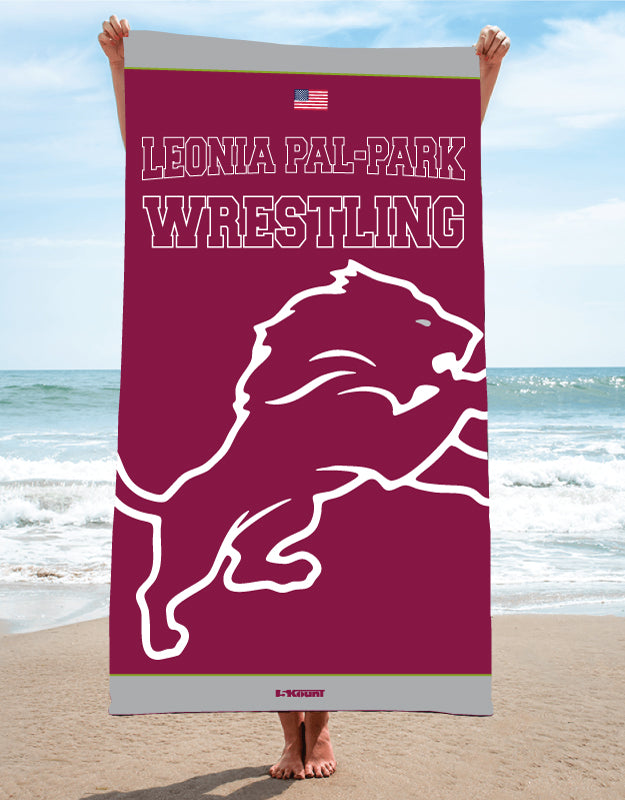 Leonia Wrestling Sublimated Beach Towel - 5KounT2018