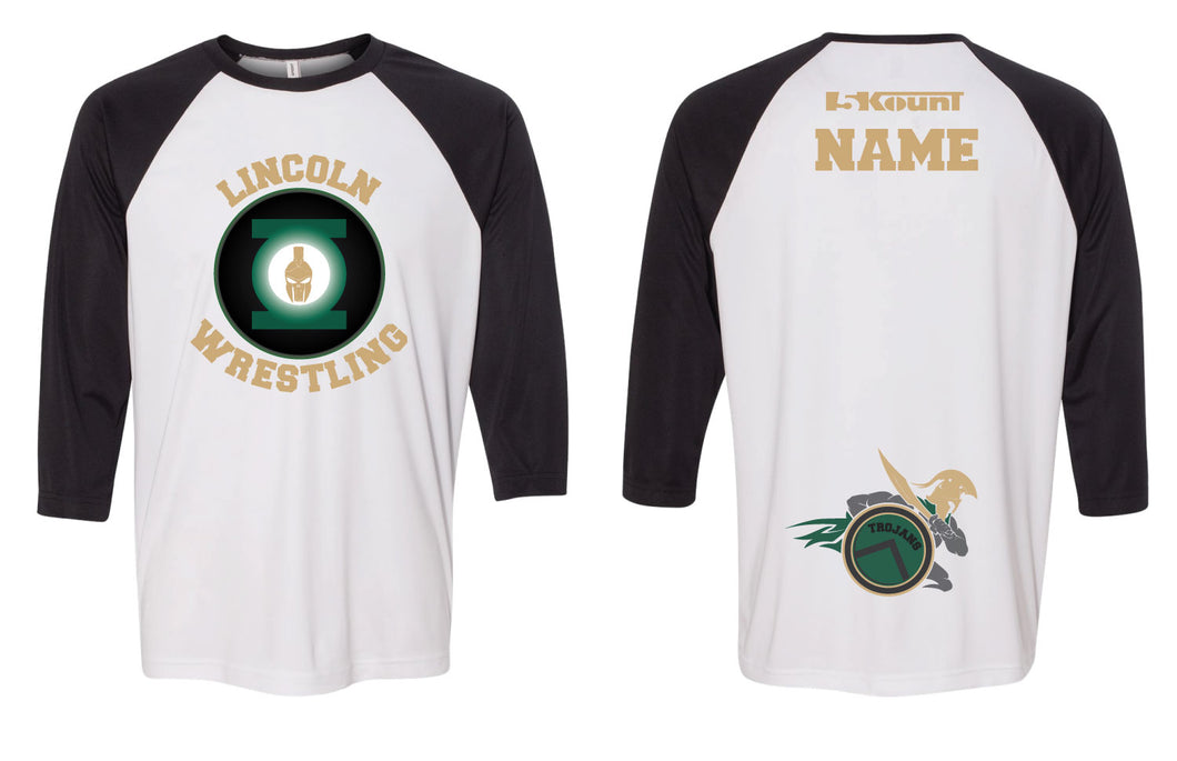 Lincoln HS Wrestling Baseball Shirt - 5KounT