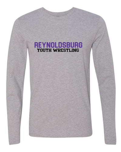Reynoldsburg Wrestling Long Sleeve Cotton Crew - Heather Grey - 5KounT