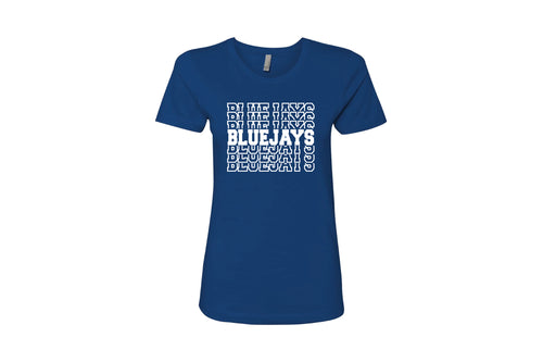 Middlesex Bluejays Athletics Cotton Women's Crew Tee - Royal Design 1 - 5KounT