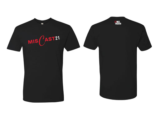 MisCast 21 Full Logo Unisex Cotton Crew Tee - Black - 5KounT