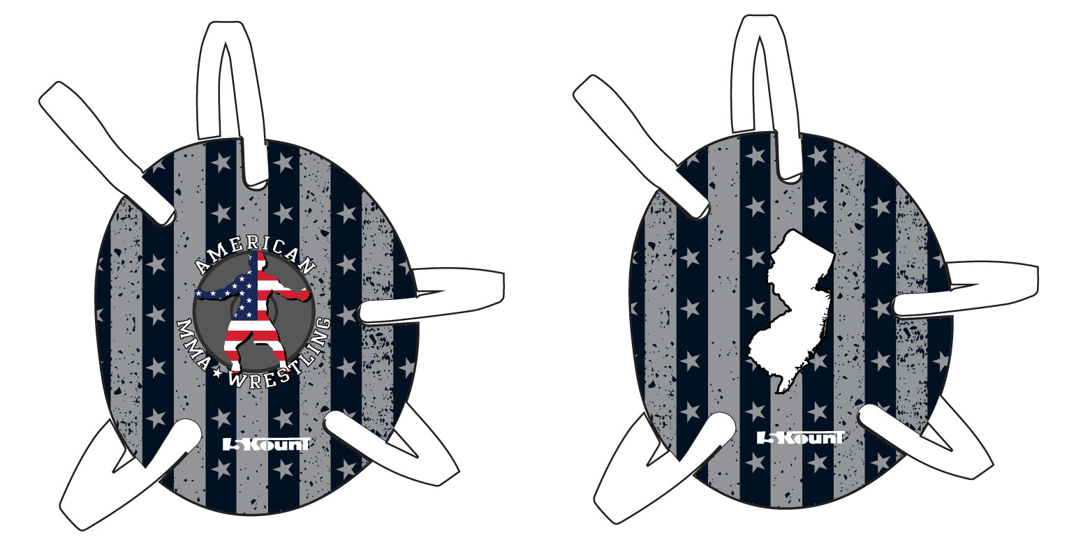 American MMA Wrestling Wrestling Headgear Flag Design/Plain Black