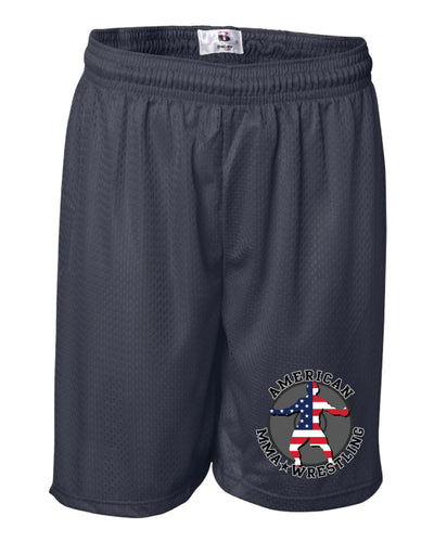 American MMA Wrestling Tech Shorts Navy/Gray - 5KounT2018