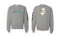 Montville Wrestling Russell Athletic Cotton Crewneck Sweatshirt Design - Black/Gray