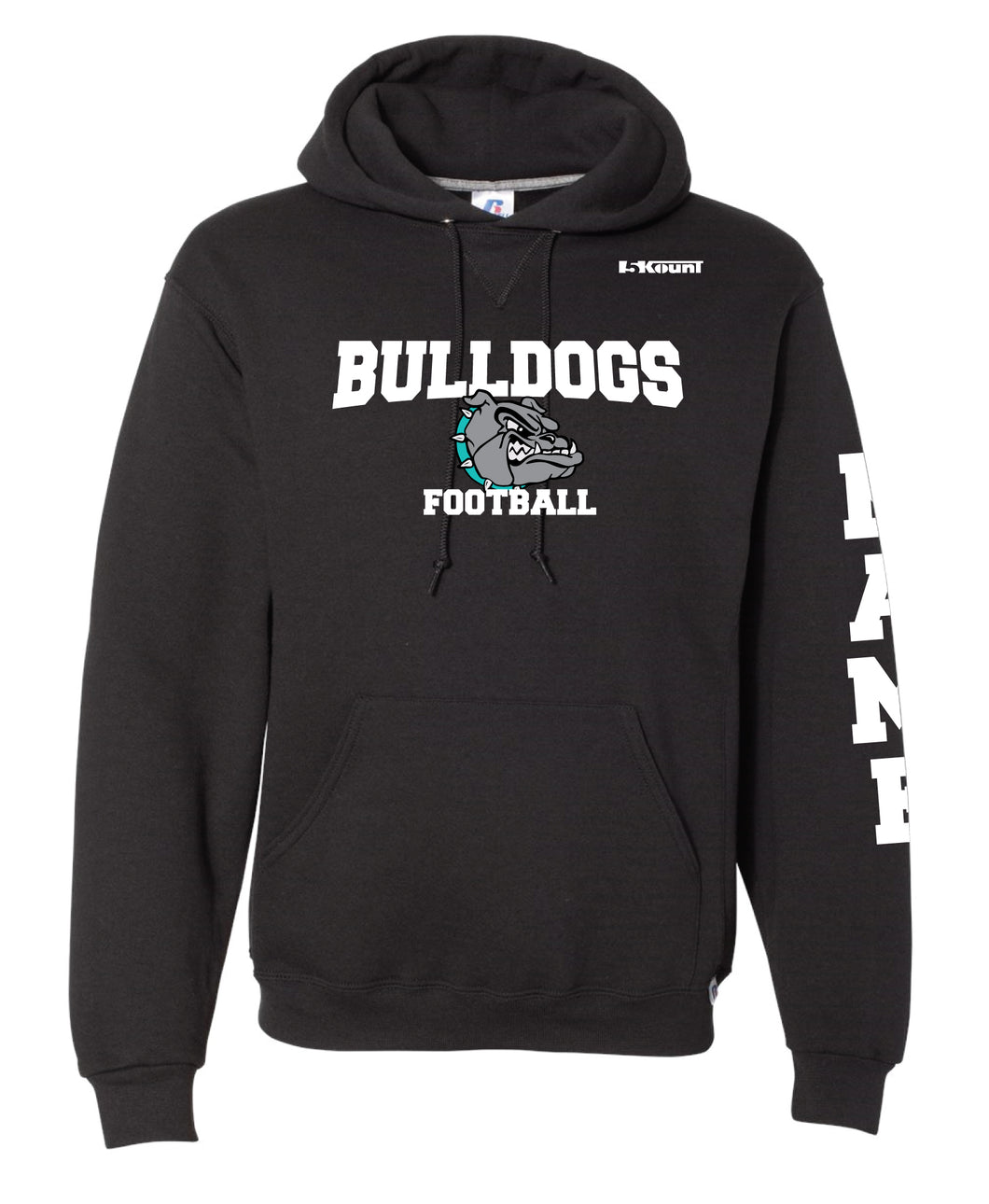 Moyock Bulldogs Football Russell Athletic Cotton Hoodie - Black - 5KounT2018