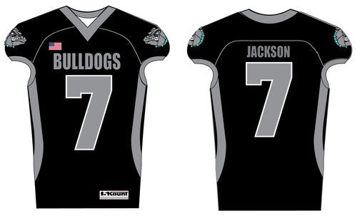 Moyock Bulldogs Football  Sublimated Jersey - Black - 5KounT2018