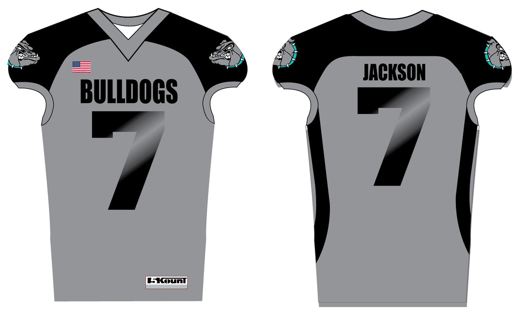 Moyock Bulldogs Football  Sublimated Jersey - Grey - 5KounT2018