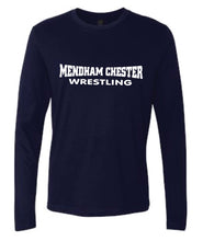 Mendham Chester Wrestling Long Sleeve cotton Tee - Navy - 5KounT