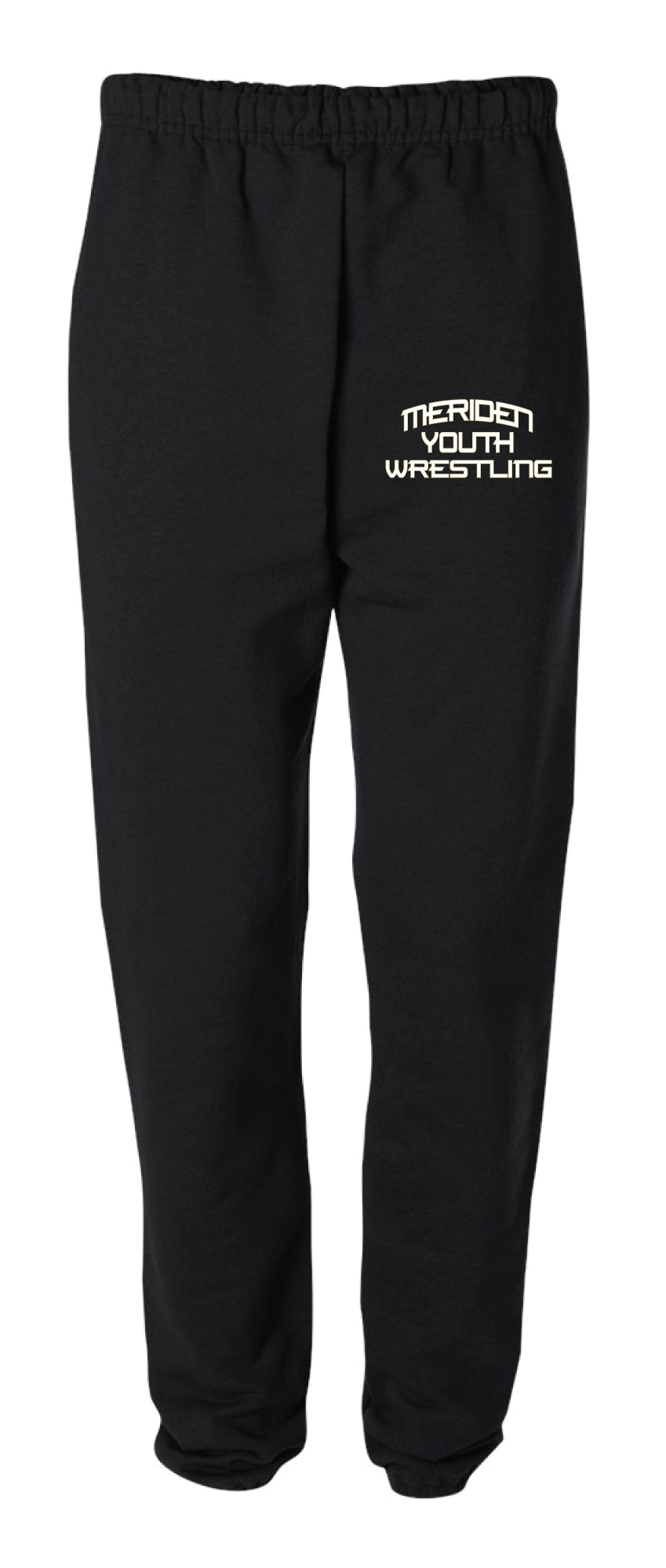 Meriden Youth Wrestling Cotton Sweatpants - Black - 5KounT2018