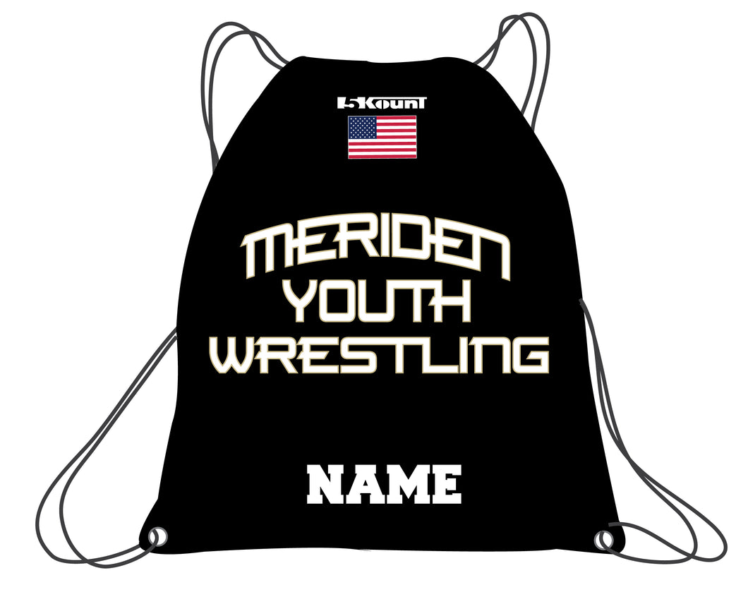 Meriden Youth Wrestling Sublimated Drawstring Bag - 5KounT2018