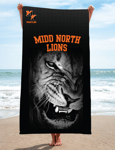 Midd North Lions Sublimated Beach Towel - 5KounT2018
