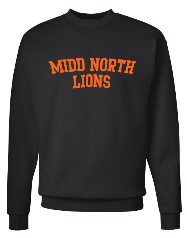 Midd North Lions Crewneck Sweatshirt - Black - 5KounT