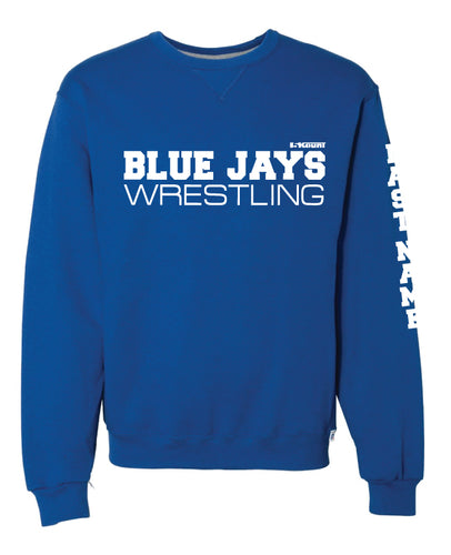 Middlesex Wrestling Russell Athletic Cotton Crewneck Sweatshirt - Royal - 5KounT2018