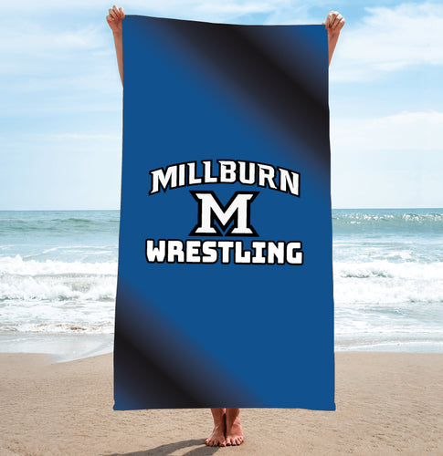 Millburn Wrestling Sublimated Beach Towel - 5KounT2018