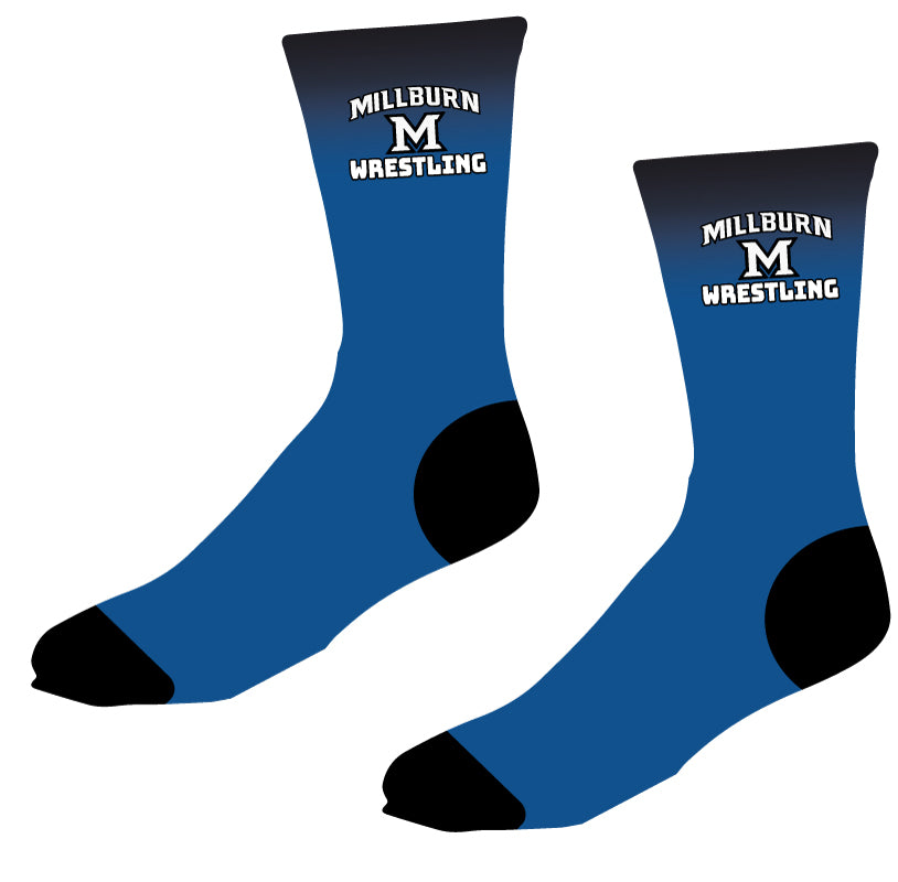 Millburn Wrestling Sublimated Socks - 5KounT