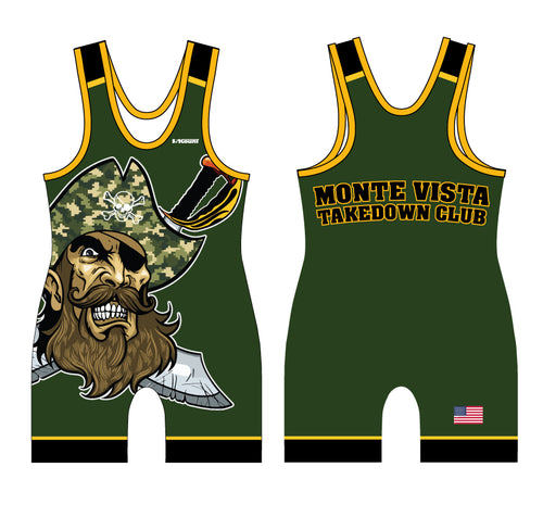 Monte Vista Takedown Club Wrestling Sublimated Men's Singlet - 5KounT2018